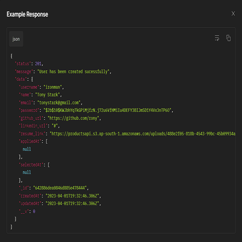 Jobs API project preview