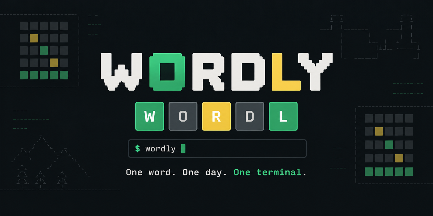 Wordly terminal game banner